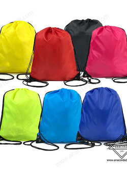 กระเป๋าผ้าร่มหูรูดสะพายหลัง ถุงผ้าหูรูด