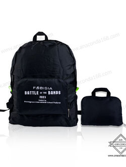 กระเป๋าเป้สะพายหลังพกพาพับเก็บได้ ทำโลโก้