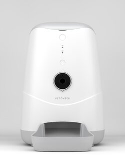 เครื่องให้อาหารแมวอัตโนมัติควบคุมด้วยสมาร์ทโฟนพร้อมกล้องวีดีโอความละเอียดสูง PETONEER NUTRI VISION