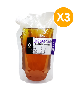 [Promotion] น้ำผึ้งดอกลำไย 800 กรัม ถุงรีฟิล (แพ็ค 3 ถุง) (Longan Honey 800g 3 pcs)