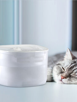 น้ำพุแมวแบบกรองน้ำอัจฉริยะแบบมอเตอร์ไร้สาย PETONEER EZ GO