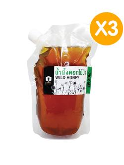 [Promotion] น้ำผึ้งดอกไม้ป่า 800 กรัม ถุงรีฟิล (แพ็ค 3 ถุง) (Wild Honey 800g 3 pcs)