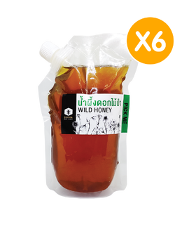 [Promotion] น้ำผึ้งดอกไม้ป่า 800 กรัม ถุงรีฟิล (แพ็ค 6 ถุง) (Wild Honey 800g 6 pcs)